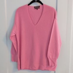 Pink Something Navy v neck sweater
